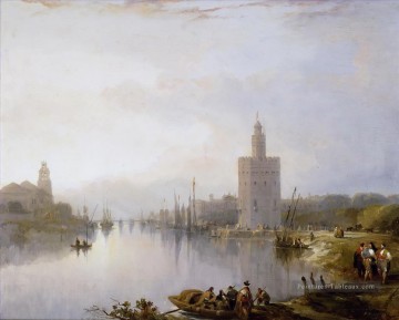 la tour d’or 1833 David Roberts RA paysage paysage urbain Peinture à l'huile